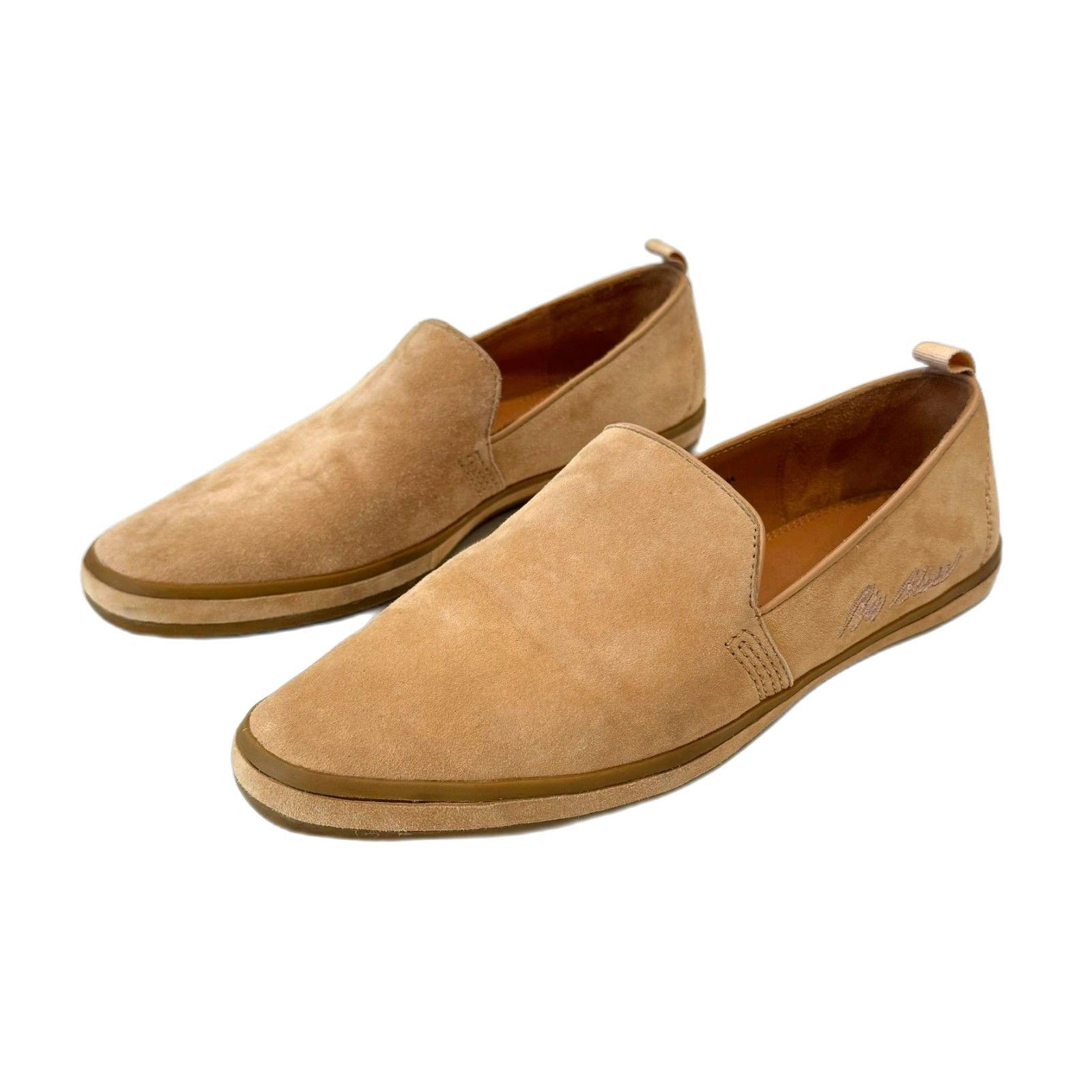 Bill Blass Sutton Suede Slip On Loafers Tan Nude Size 7.5